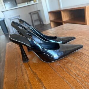 Elegant Black Slingback Heels